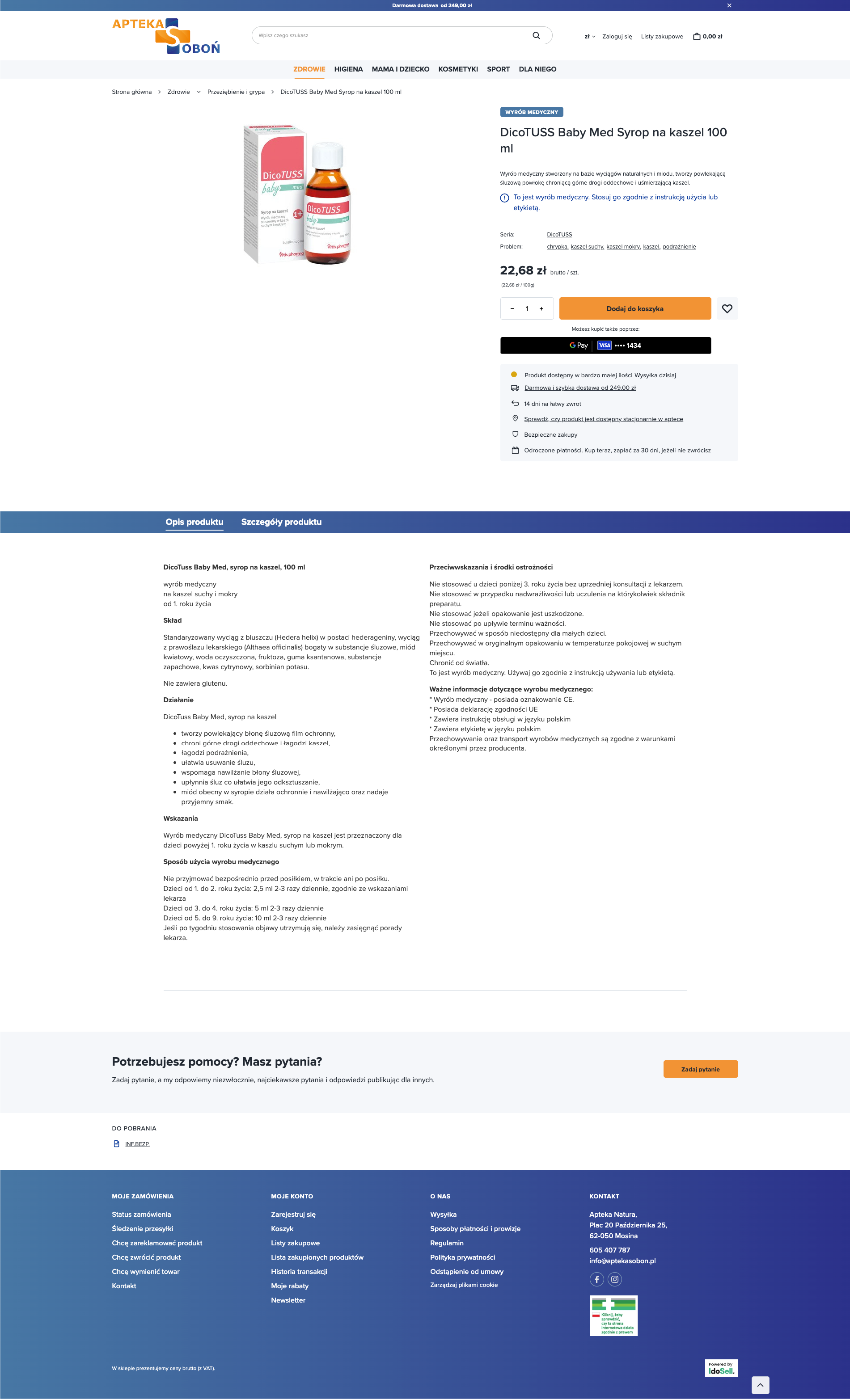 aptekasobon.pl Karta towaru