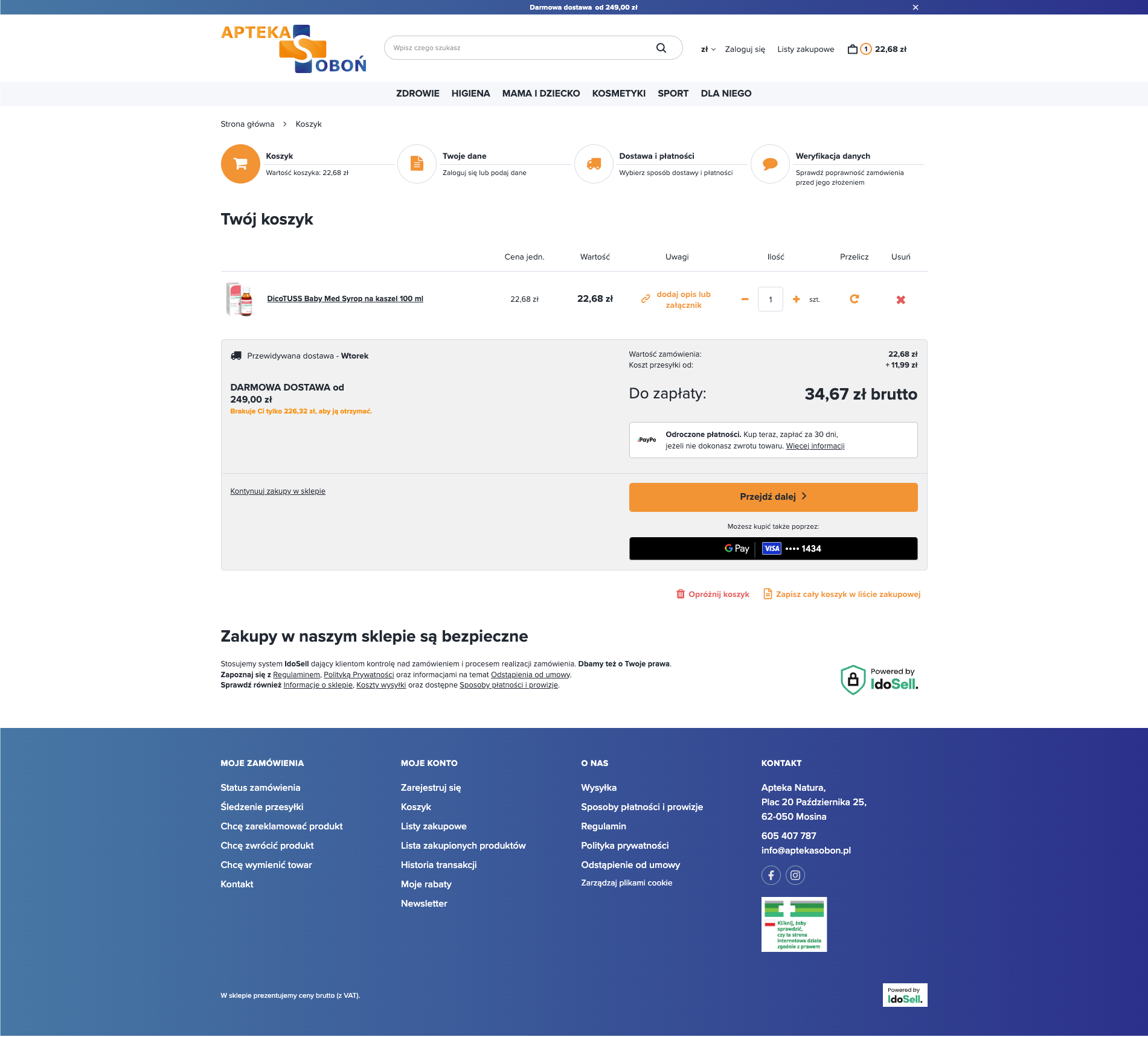 aptekasobon.pl Koszyk