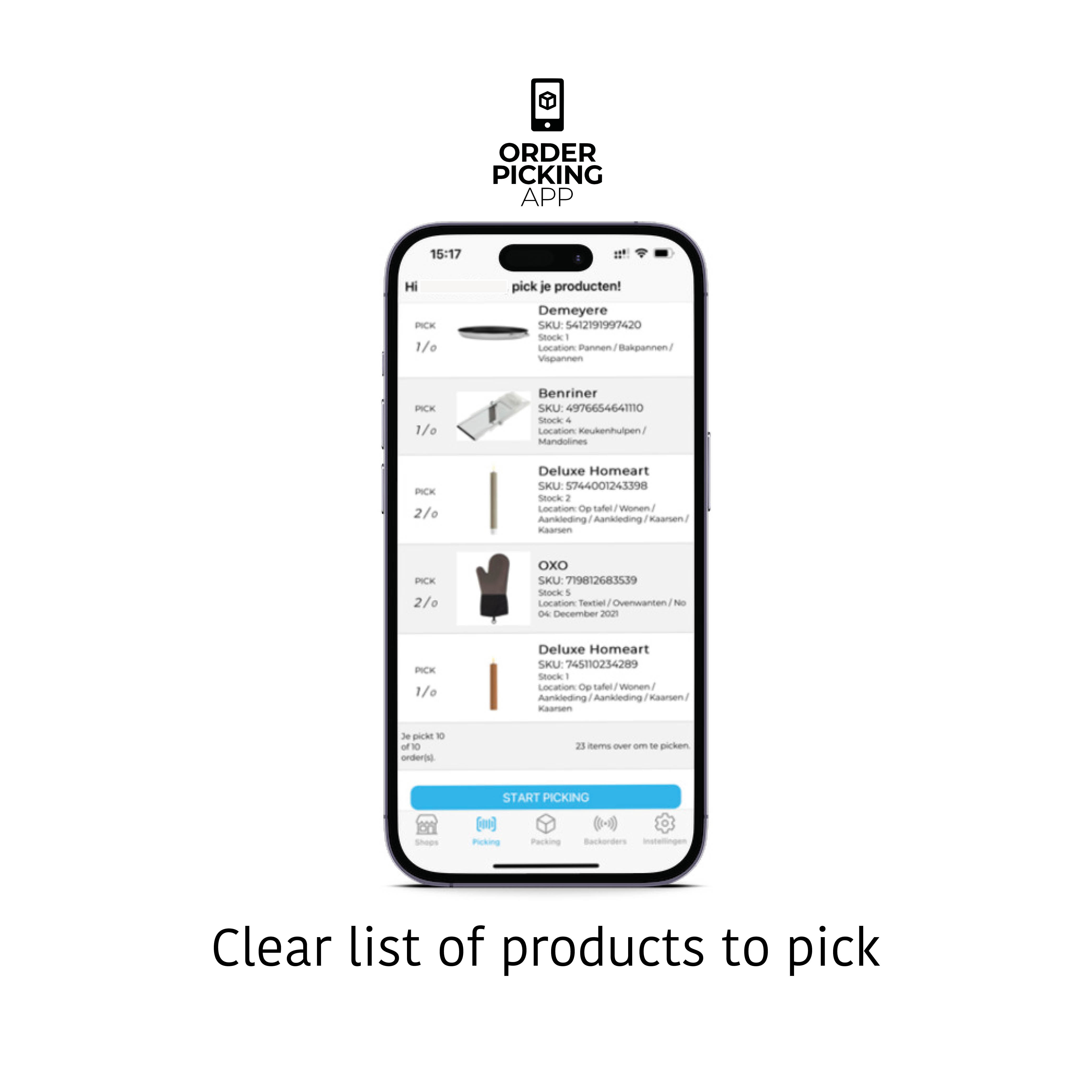 order picking app