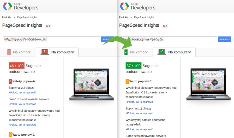 Optymalizacja sklepu pod Google - szybkos?c? wczytywania strony