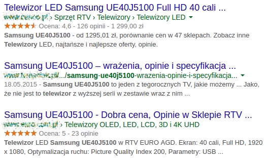 Optymalizacja sklepu pod Google - dane strukturalne