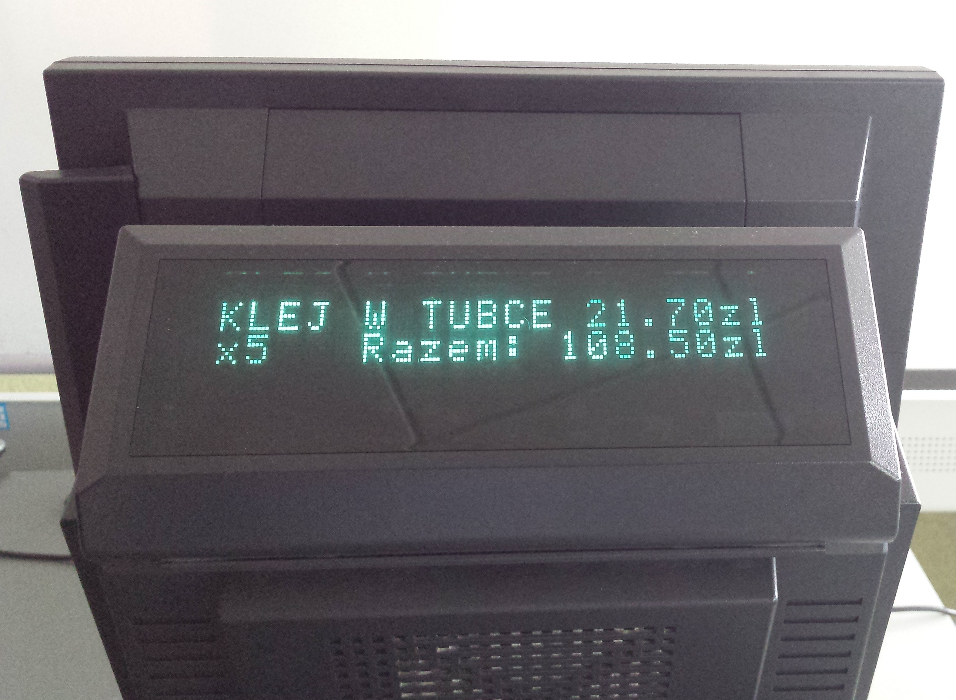 Wyświetlacz POS - dodanie towaru do rachunku