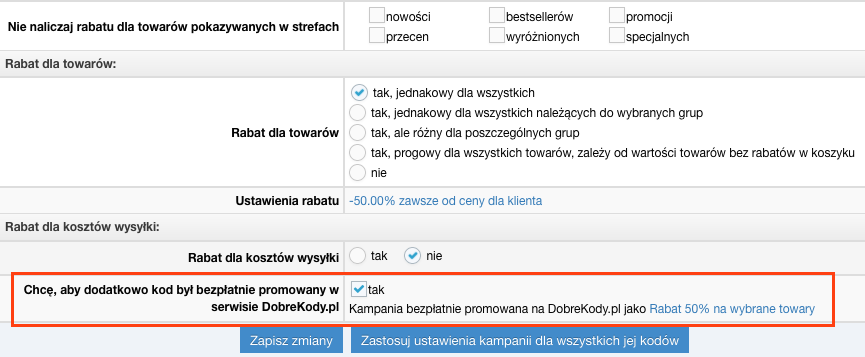 DobreKody.pl - uruchomienie w panelu IdoSell Shop