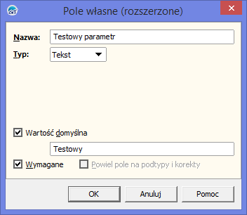Rozszerzone pola własne w programie Subiekt GT
