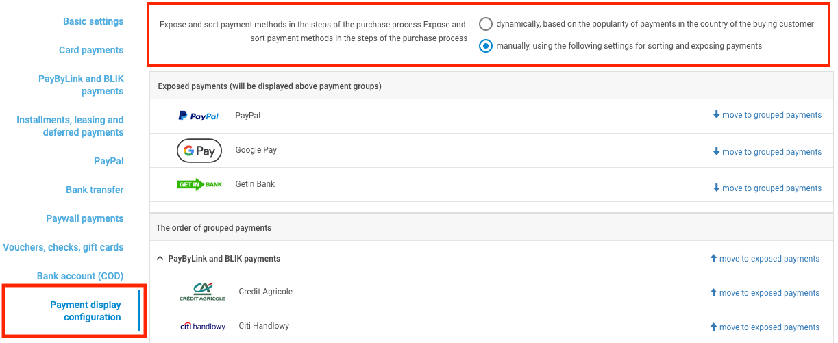 sorting and exposing payments - sorting and exposing payments