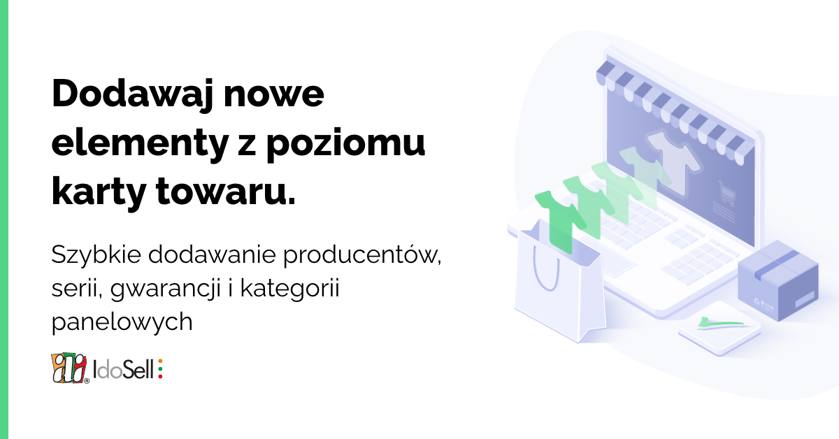 Dodawaj nowe elementy z poziomu karty towaru
