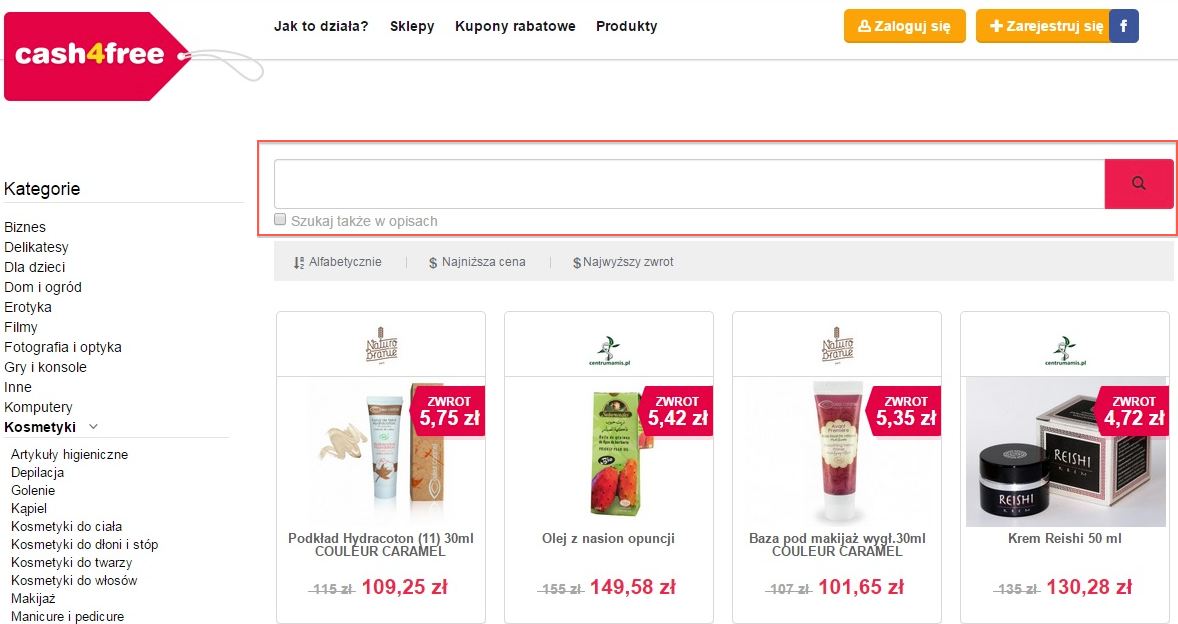 cash4free wyszukiwarka 