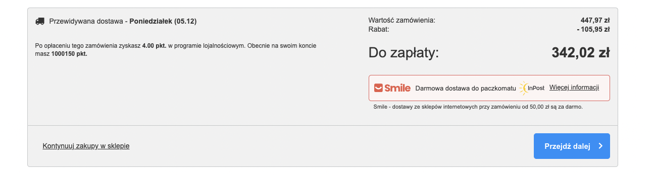 koszyk dostawa