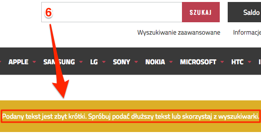 Wuszukiwanie 1 znaku przed zmianą - Wyszukiwarka IAI-Shop.com