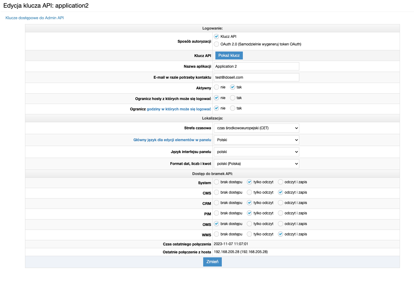 zarzadzanie-kluczami - Zarządzanie kluczami dostępowymi do API od strony panelu administracyjnego IdoSell