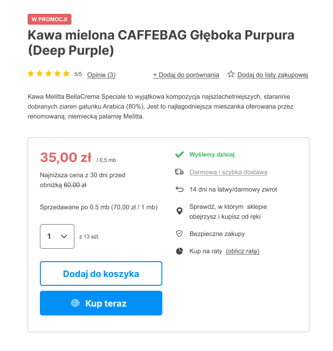 Zmiany w szablonach STANDARD i lepsza ekspozycja informacji o obniżce cen