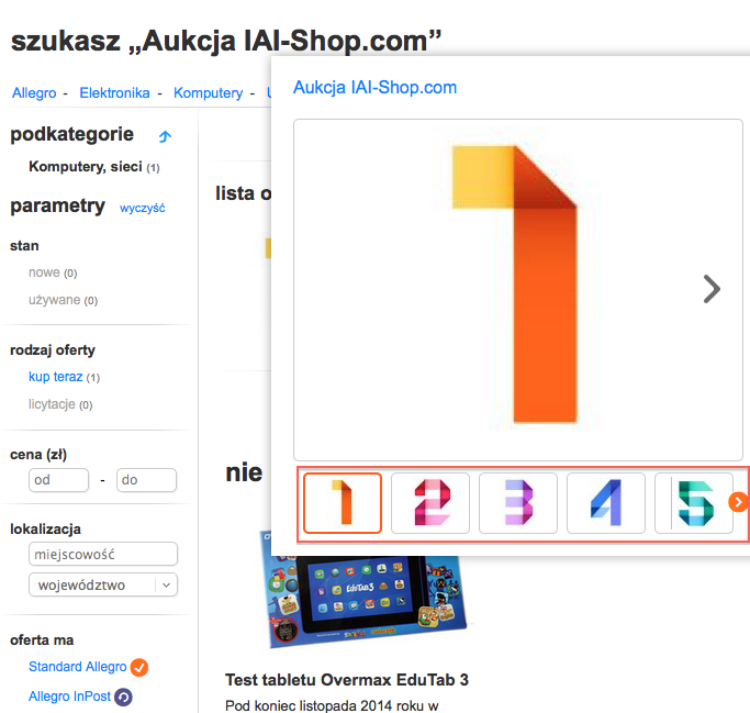 Allegro w sklepach internetowych IAI-Shop.com