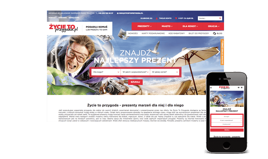 Sklep internetowy w IdoSell Shop: zycietoprzygoda.pl