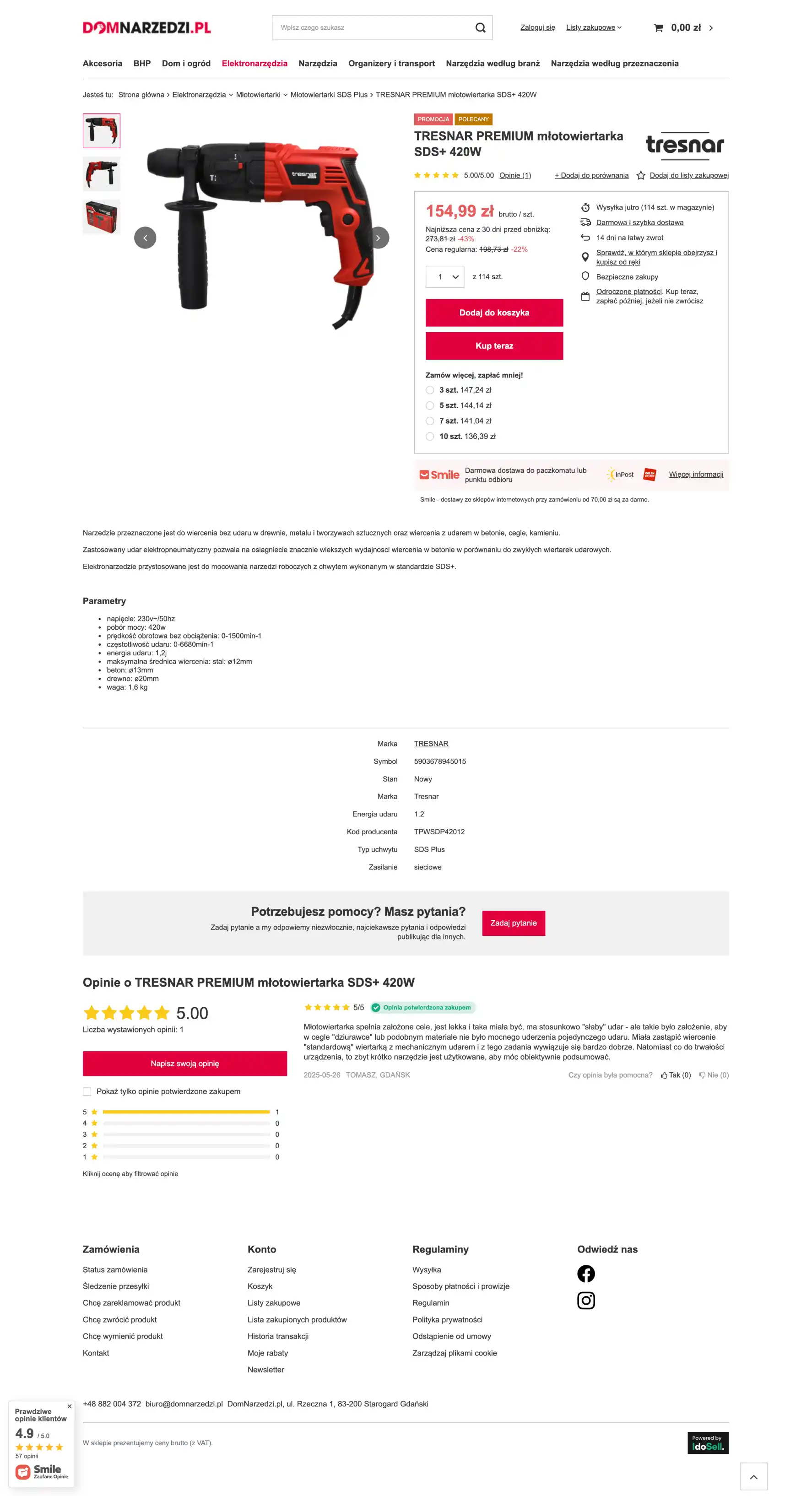 domnarzedzi.pl Karta towaru