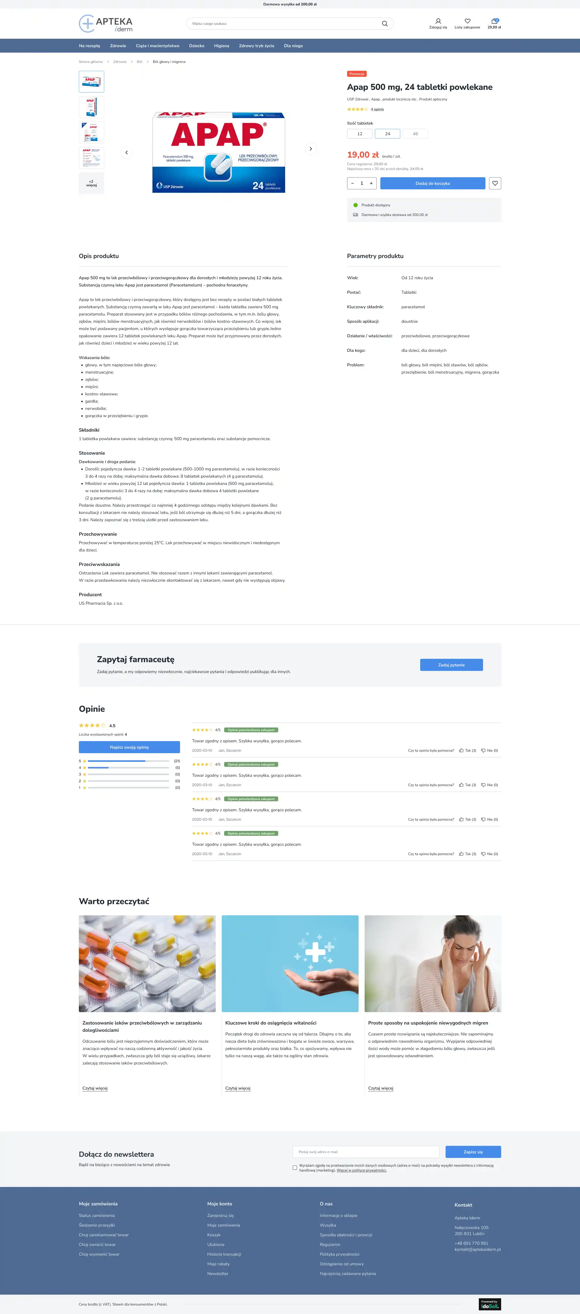 aptekaiderm.pl Karta towaru