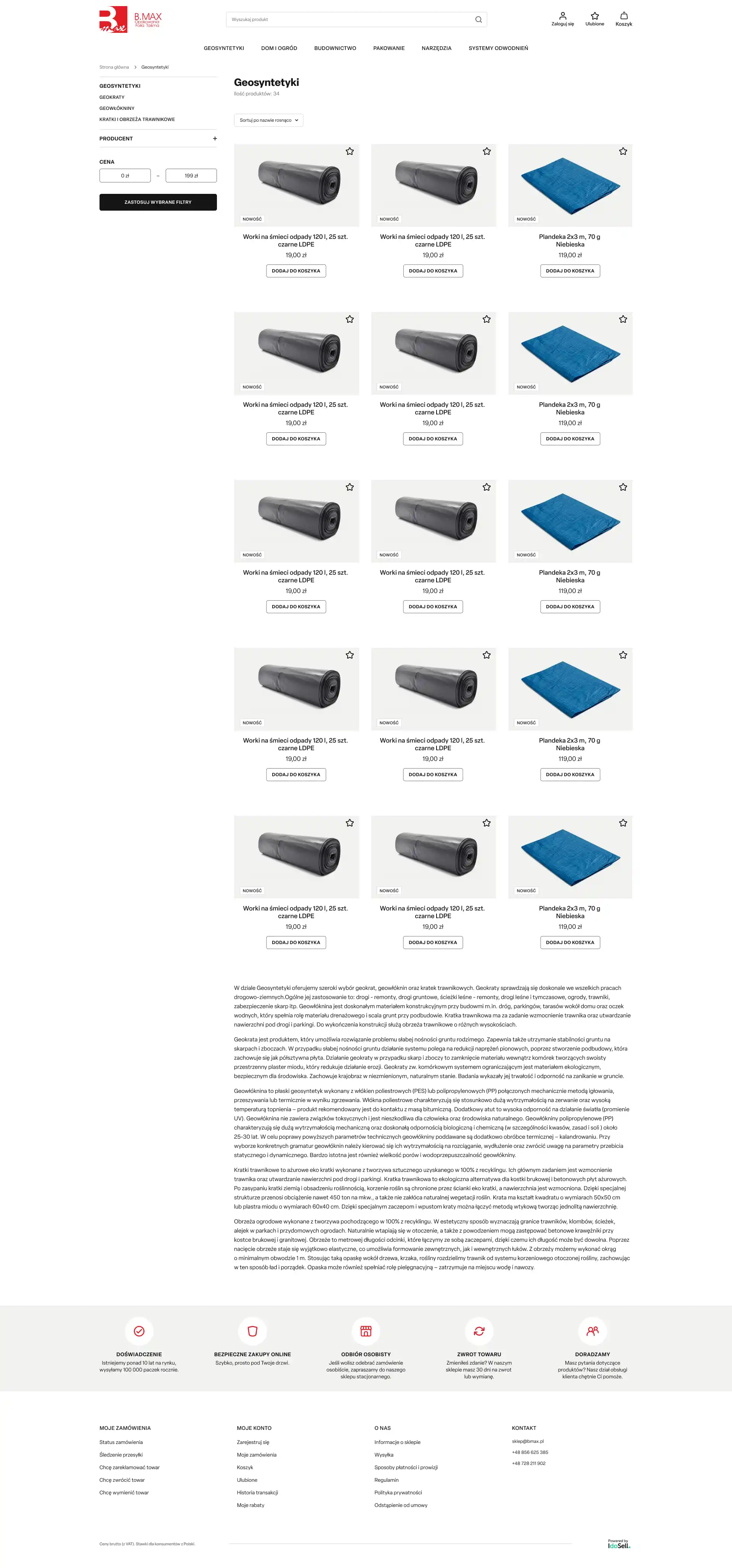 BMAX.pl Lista towarów