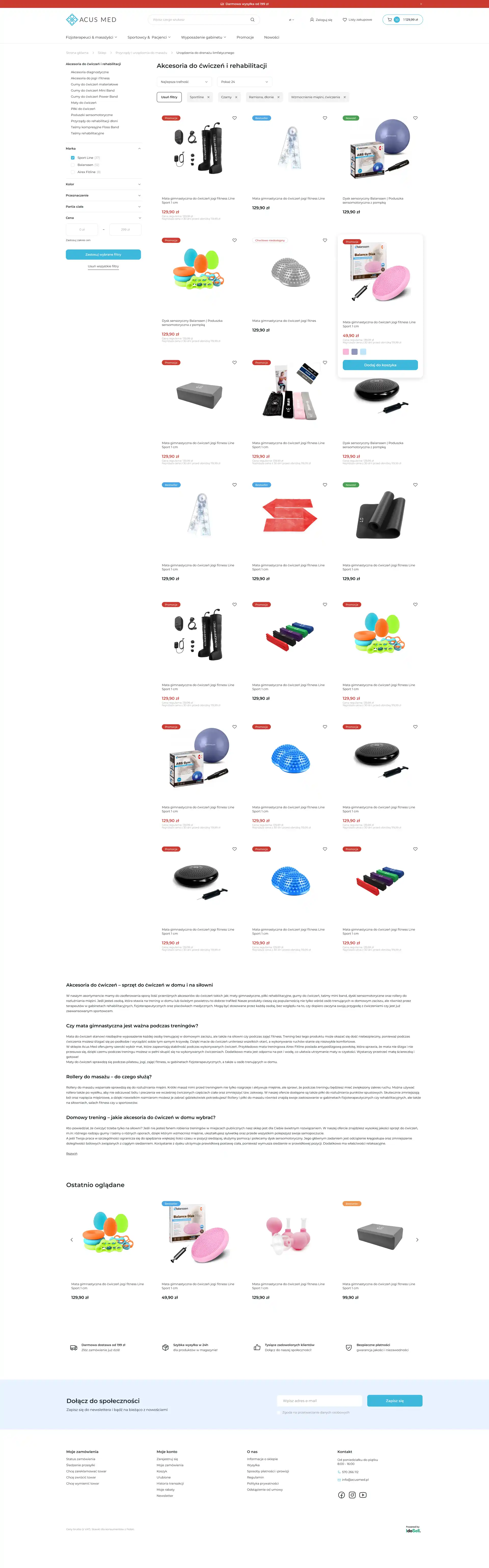 acusmed.ro Lista towarów