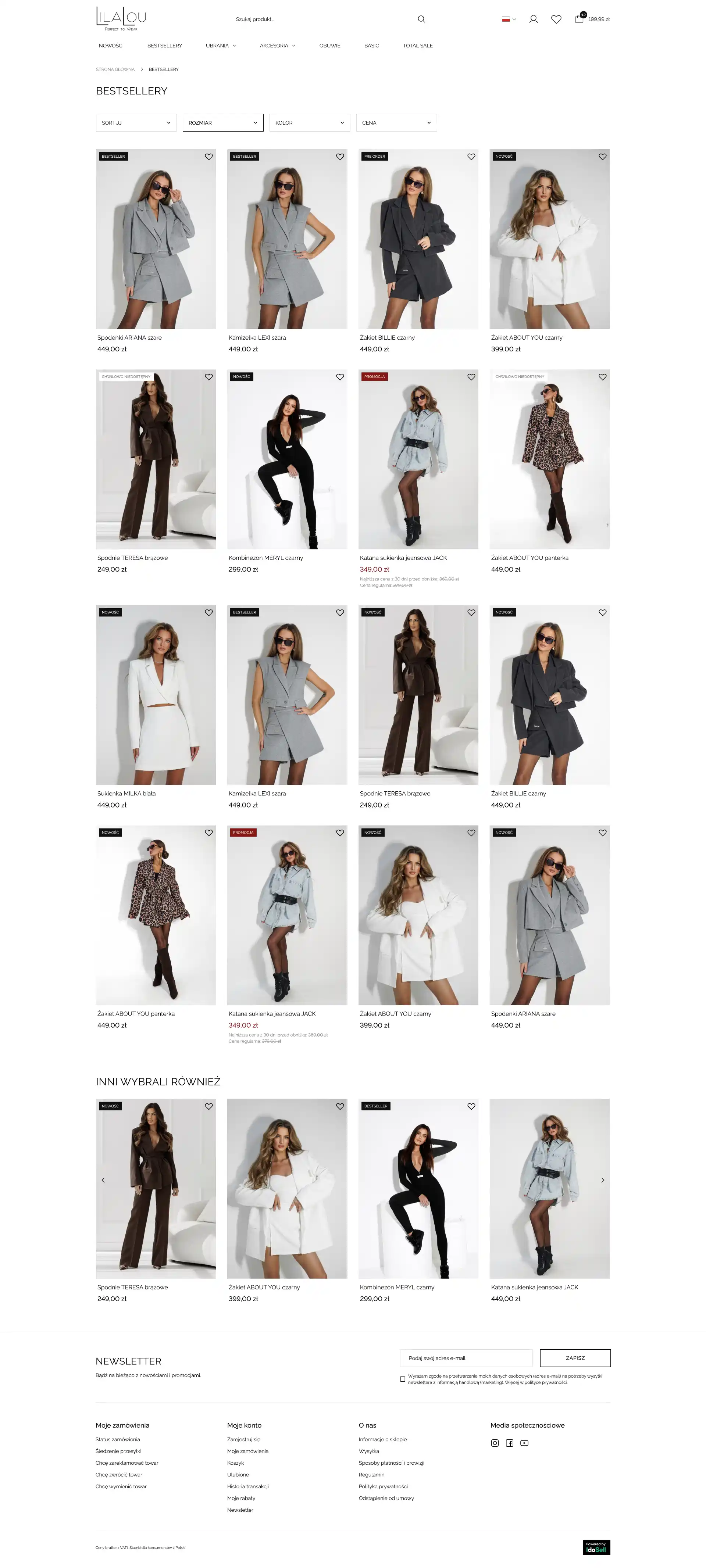 Lilalou.pl Lista towarów