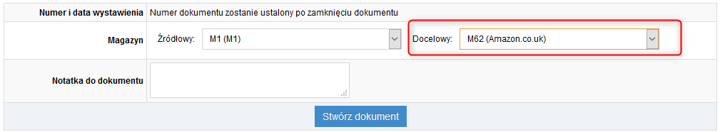 Dodawanie dokumentu FF Amazon - Integracja, Amazon FBA, IdoSell, Fulfillment