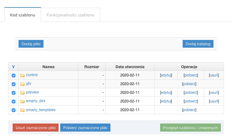 Edycja szablonu Smarty - Edycja szablonu Smarty