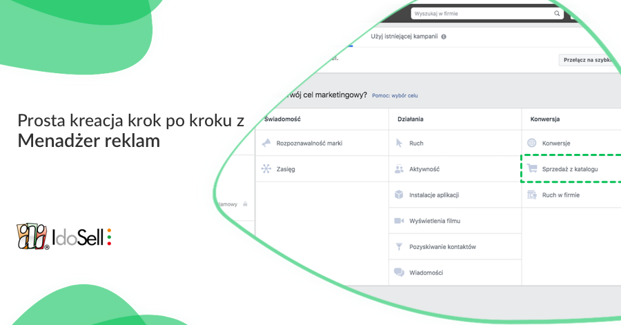 Reklamy produktowe na Facebooku - Menadżer reklam