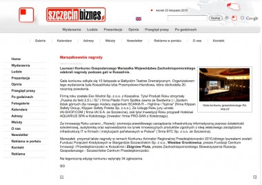 Szczecinbiznes.pl o IAI - Portal Szczecinbiznes.pl relacjonuje rozdanie nagród i wręczenie nagrody usługa roku dla IAI S.A. za IAI-Shop.com