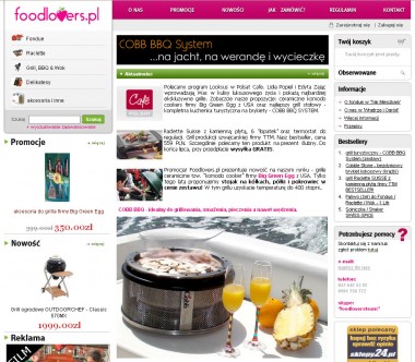 Casestudy FoodLovers.pl - Wygląd sklepu FoodLovers.pl w lipcu 2009r.