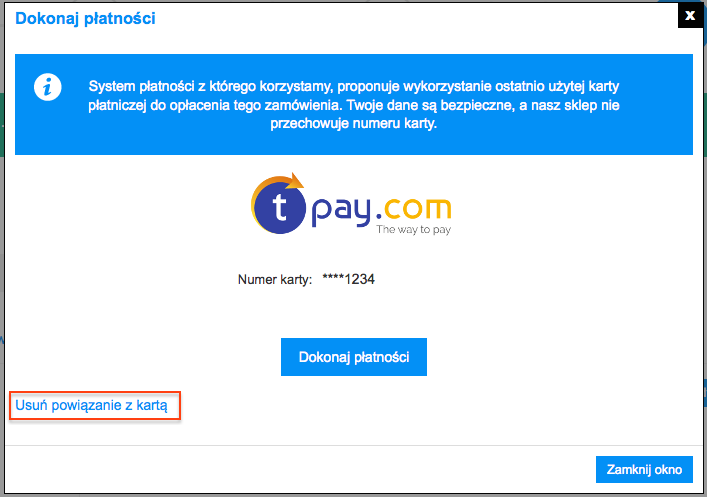 Płatności one-click w IAI-Shop.com - tpay.com
