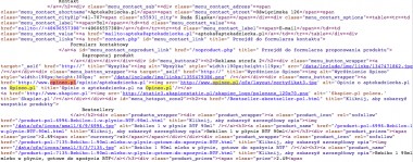 Pic. 2 - Przykładowe kody, które wywołują opisany w wiadomości problem. Jak widać jest tu obrazek wyświetlany z URL http://www.opineo.pl/gfx/layout/certyfikat3.jpg