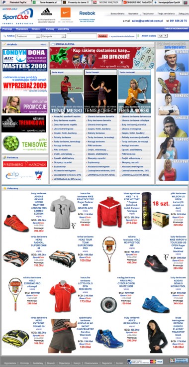 Strona główna sklepu Sportclub.com.pl