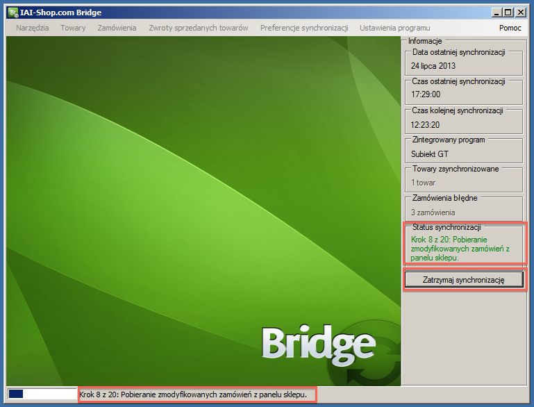 Bridge 5.4 to lepsza kontrola procesu synchronizacji informacji.