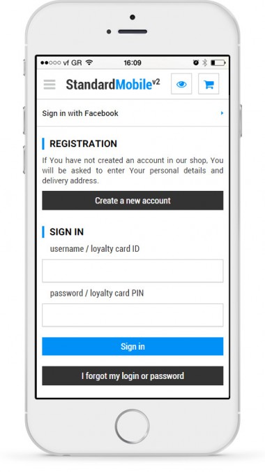 A customer can sign in with Facebook, Google or PayPal - easier and more convenient sign in process. There is no need to remember yet another sign in details as customers can use already exisiting accounts.