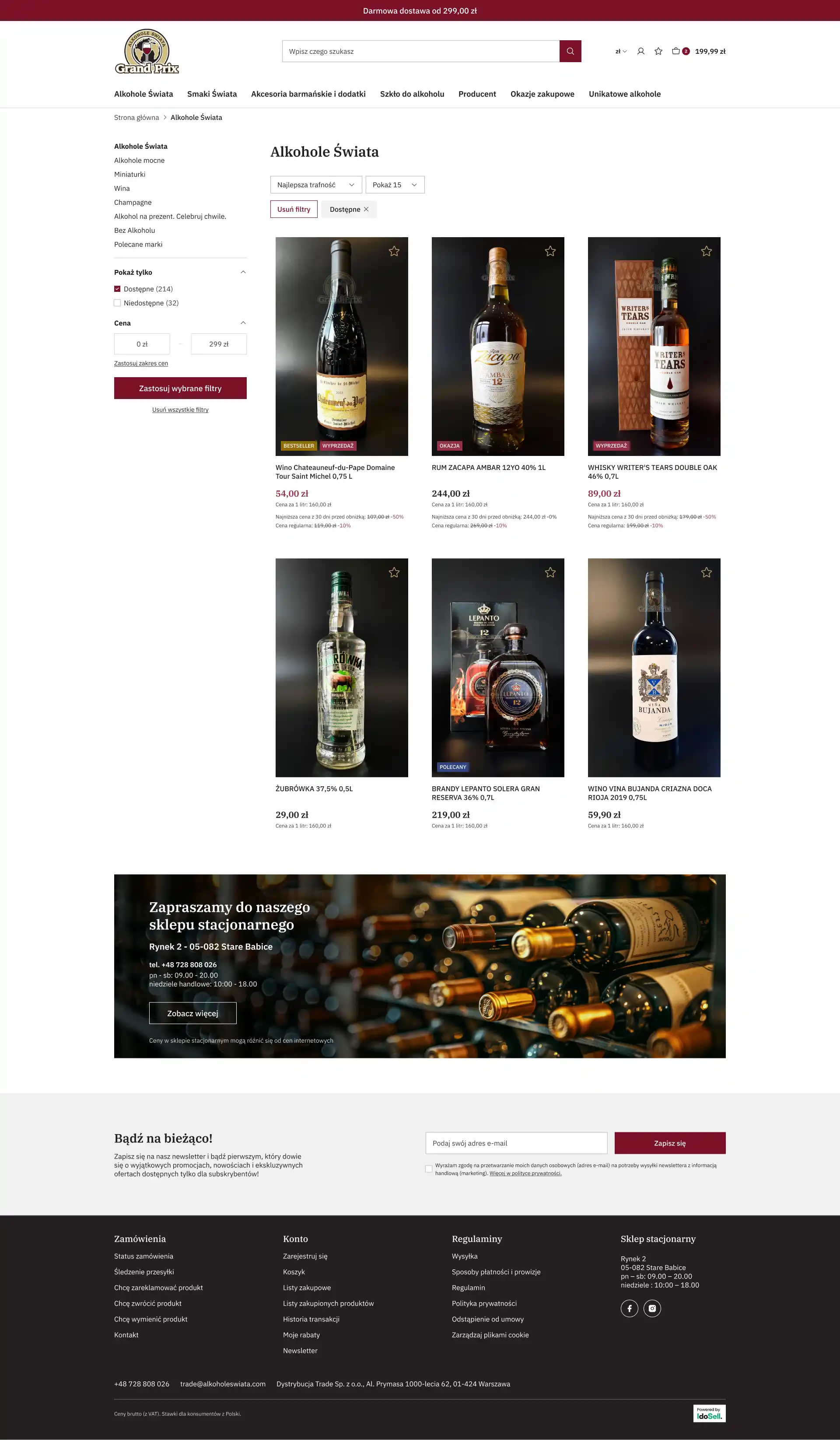 alkoholeswiata.com Lista towarów