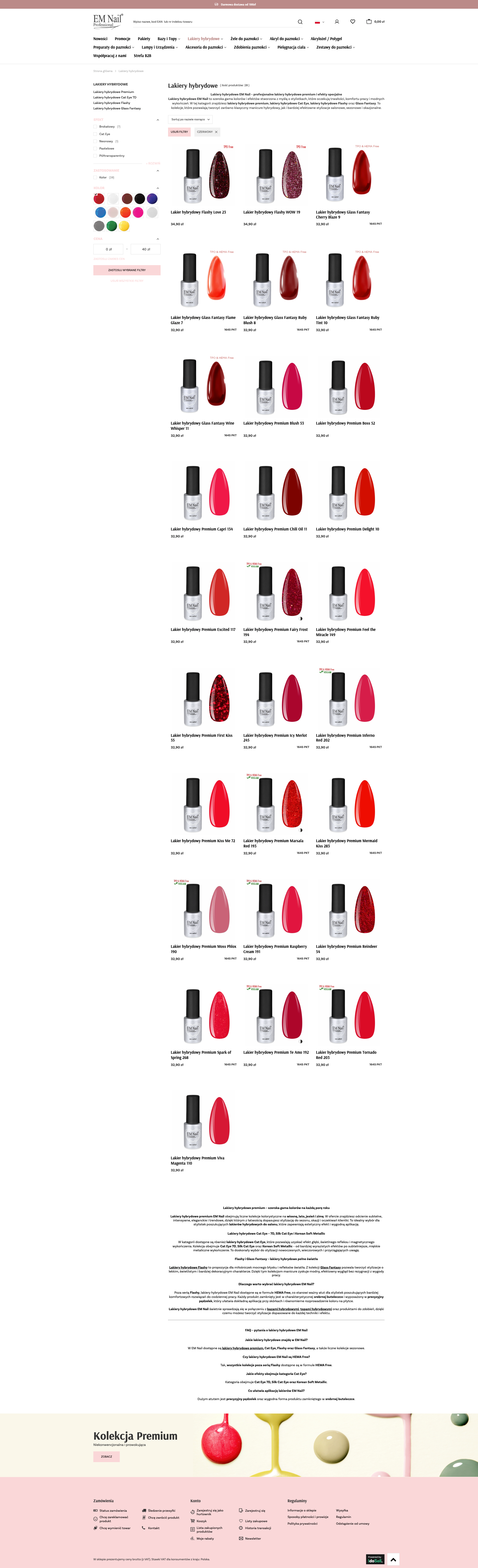 em-nail.pl Lista towarów